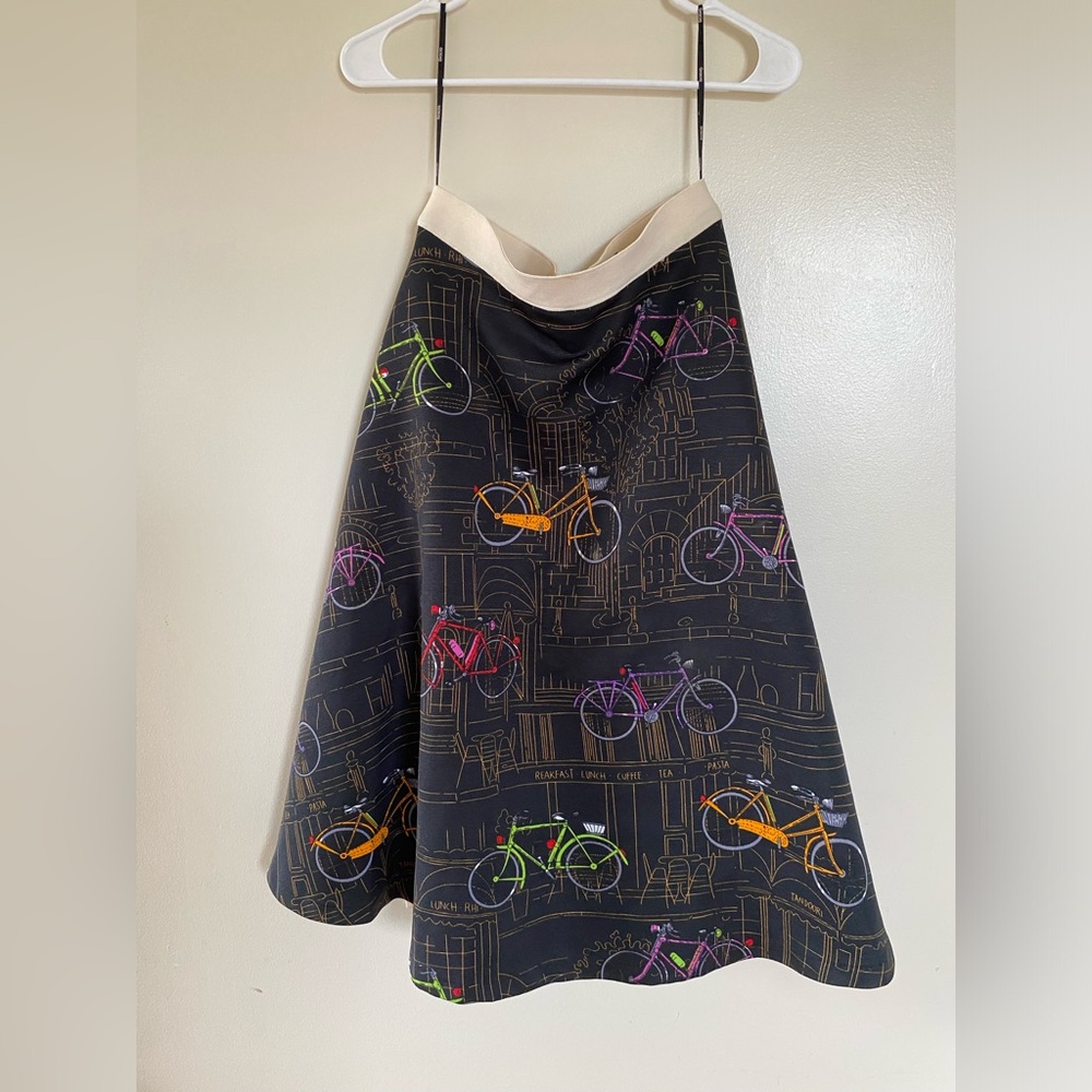 Gracia medium bicycle printed midi skirt
